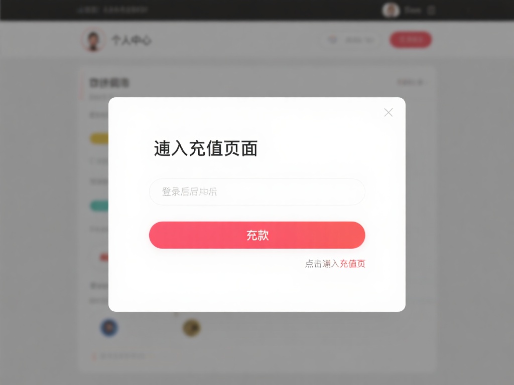 进入充值页面
登录后，在页面顶部或个人中心找到“